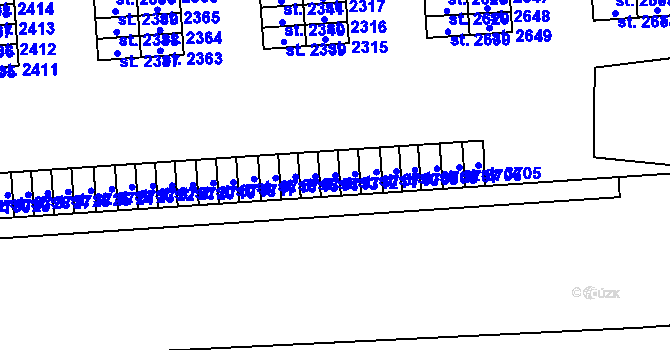 Parcela st. 3712 v KÚ Zábřeh nad Odrou, Katastrální mapa