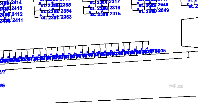 Parcela st. 3713 v KÚ Zábřeh nad Odrou, Katastrální mapa