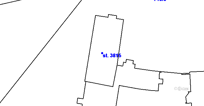 Parcela st. 3815 v KÚ Zábřeh nad Odrou, Katastrální mapa