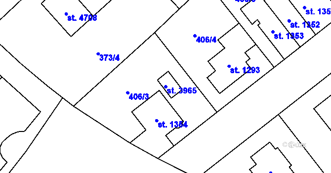 Parcela st. 3965 v KÚ Zábřeh nad Odrou, Katastrální mapa