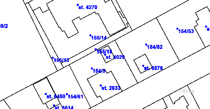Parcela st. 4029 v KÚ Zábřeh nad Odrou, Katastrální mapa