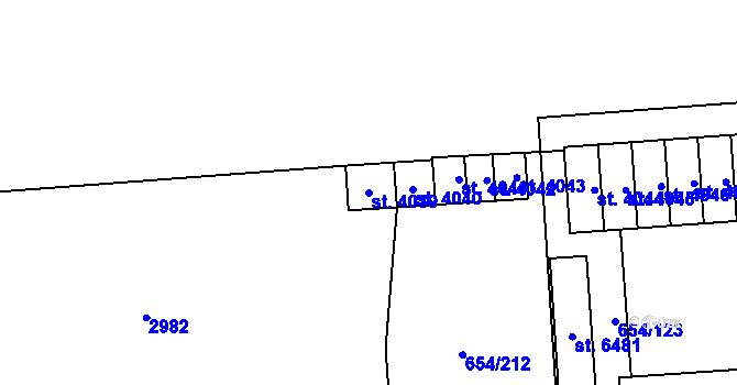 Parcela st. 4039 v KÚ Zábřeh nad Odrou, Katastrální mapa
