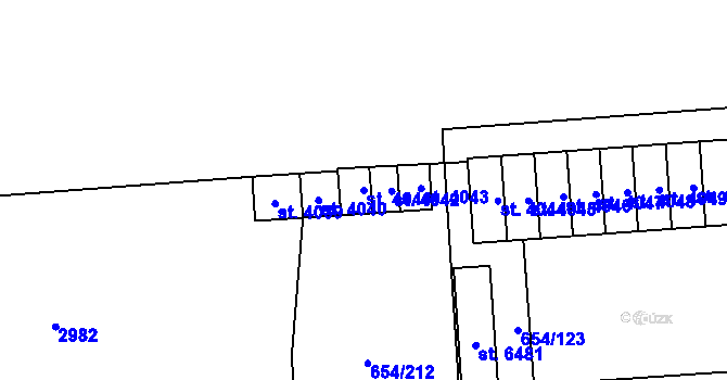 Parcela st. 4041 v KÚ Zábřeh nad Odrou, Katastrální mapa