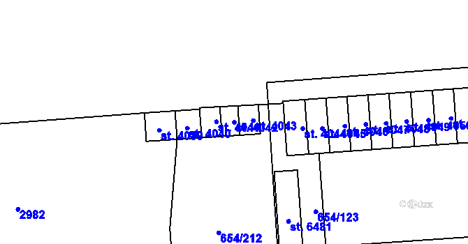 Parcela st. 4042 v KÚ Zábřeh nad Odrou, Katastrální mapa