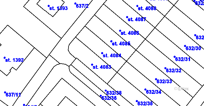 Parcela st. 4084 v KÚ Zábřeh nad Odrou, Katastrální mapa