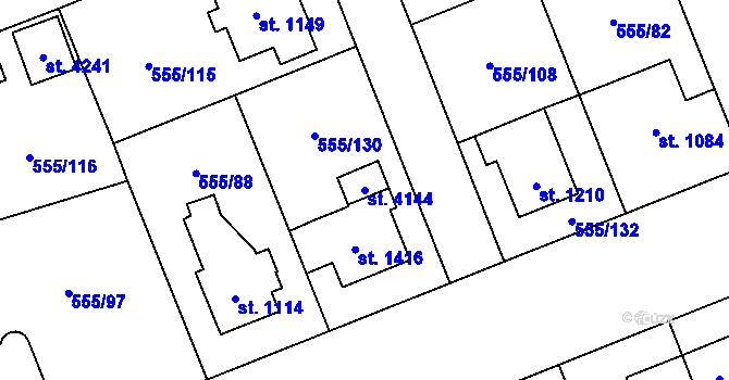 Parcela st. 4144 v KÚ Zábřeh nad Odrou, Katastrální mapa
