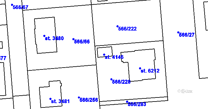 Parcela st. 4146 v KÚ Zábřeh nad Odrou, Katastrální mapa