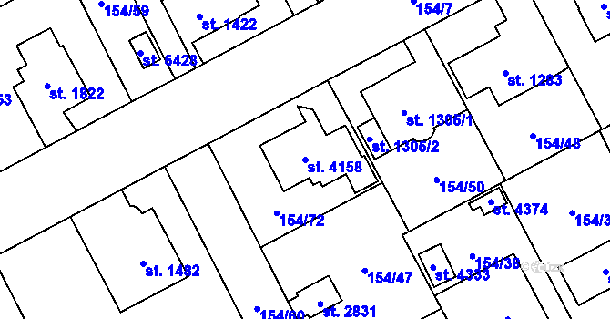 Parcela st. 4158 v KÚ Zábřeh nad Odrou, Katastrální mapa