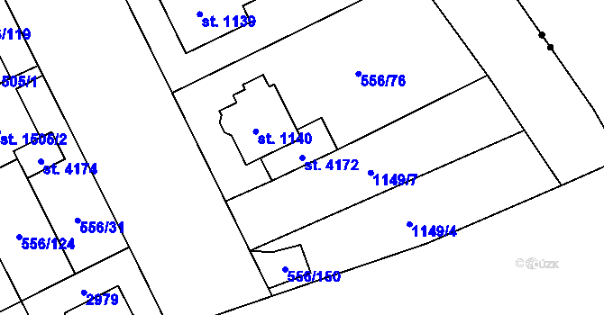 Parcela st. 4172 v KÚ Zábřeh nad Odrou, Katastrální mapa