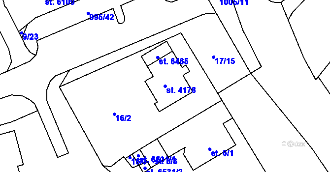 Parcela st. 4178 v KÚ Zábřeh nad Odrou, Katastrální mapa