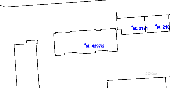 Parcela st. 4297/2 v KÚ Zábřeh nad Odrou, Katastrální mapa