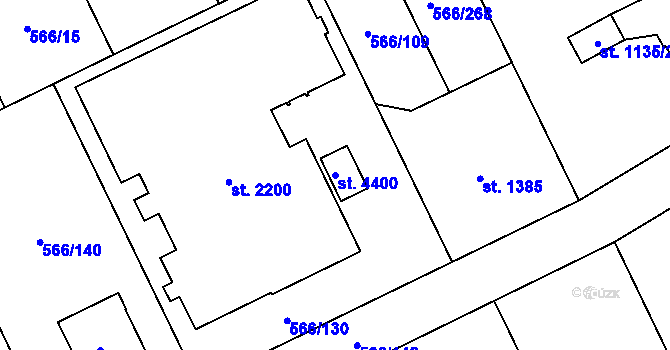 Parcela st. 4400 v KÚ Zábřeh nad Odrou, Katastrální mapa