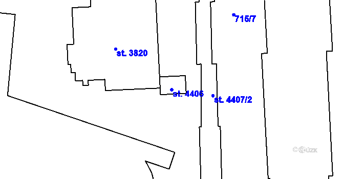 Parcela st. 4406 v KÚ Zábřeh nad Odrou, Katastrální mapa