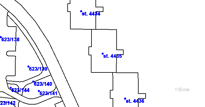 Parcela st. 4435 v KÚ Zábřeh nad Odrou, Katastrální mapa