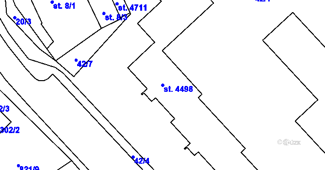 Parcela st. 4498 v KÚ Zábřeh nad Odrou, Katastrální mapa