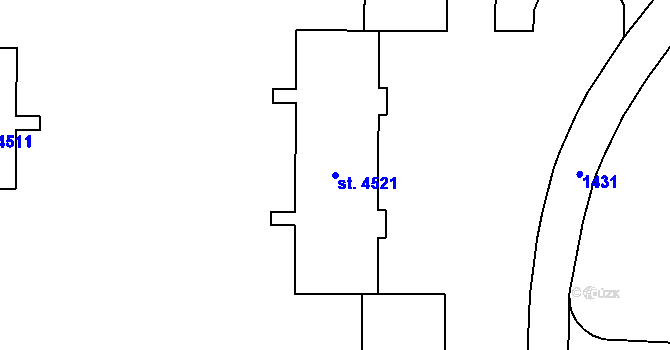 Parcela st. 4521 v KÚ Zábřeh nad Odrou, Katastrální mapa