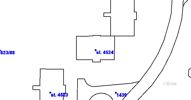 Parcela st. 4524 v KÚ Zábřeh nad Odrou, Katastrální mapa