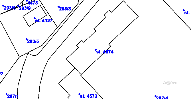 Parcela st. 4574 v KÚ Zábřeh nad Odrou, Katastrální mapa