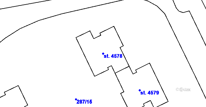 Parcela st. 4578 v KÚ Zábřeh nad Odrou, Katastrální mapa