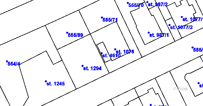 Parcela st. 4610 v KÚ Zábřeh nad Odrou, Katastrální mapa