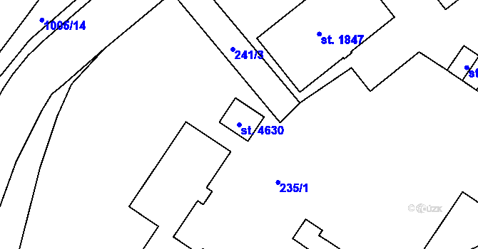 Parcela st. 4630 v KÚ Zábřeh nad Odrou, Katastrální mapa