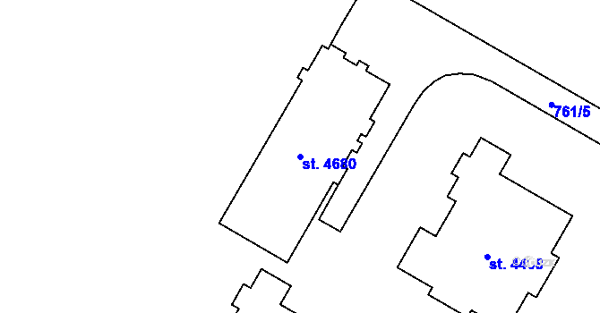 Parcela st. 4680 v KÚ Zábřeh nad Odrou, Katastrální mapa