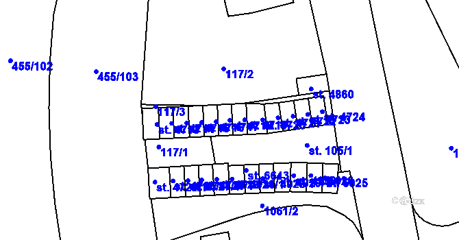 Parcela st. 4718 v KÚ Zábřeh nad Odrou, Katastrální mapa