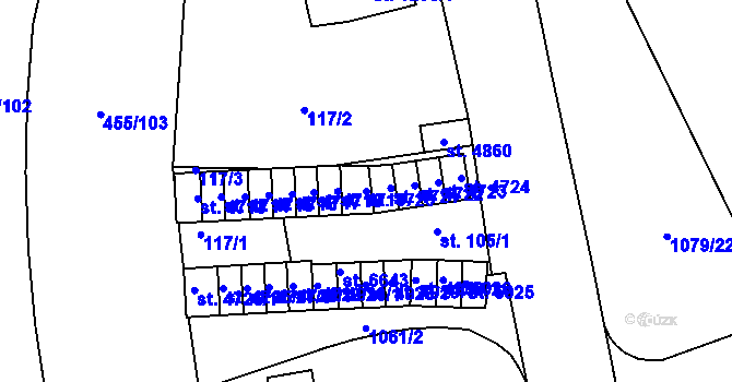 Parcela st. 4720 v KÚ Zábřeh nad Odrou, Katastrální mapa