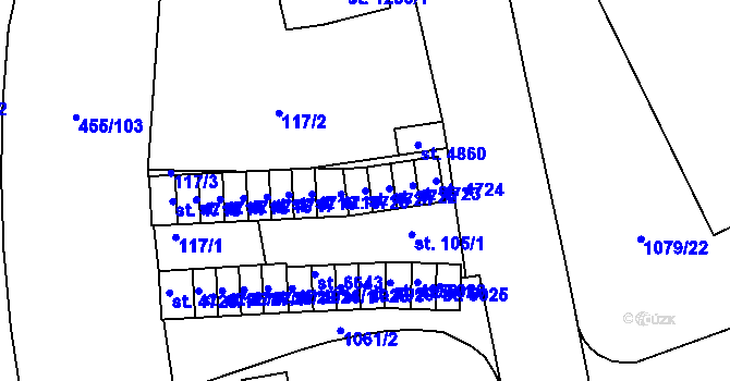 Parcela st. 4721 v KÚ Zábřeh nad Odrou, Katastrální mapa
