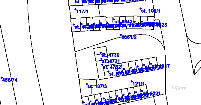 Parcela st. 4730 v KÚ Zábřeh nad Odrou, Katastrální mapa