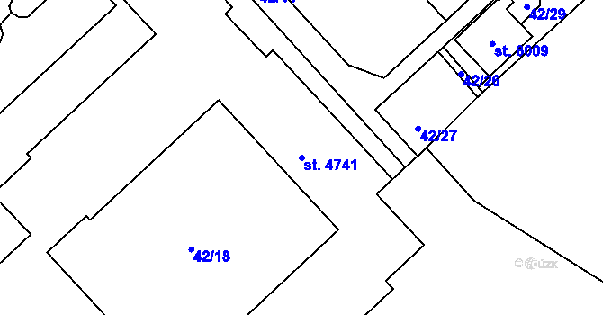Parcela st. 4741 v KÚ Zábřeh nad Odrou, Katastrální mapa