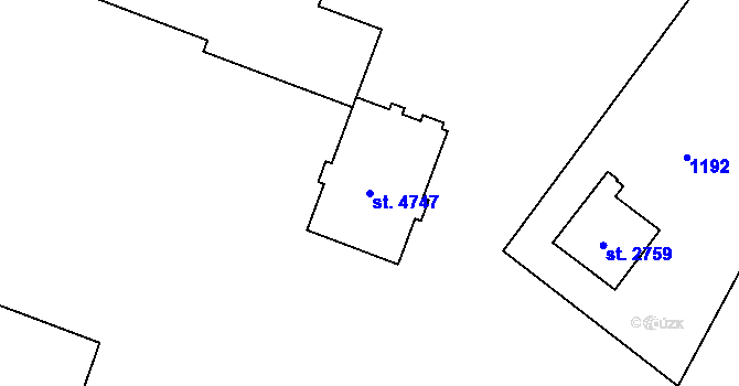 Parcela st. 4747 v KÚ Zábřeh nad Odrou, Katastrální mapa