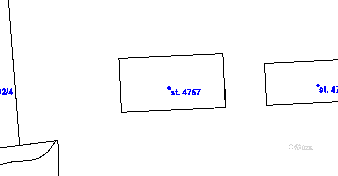 Parcela st. 4757 v KÚ Zábřeh nad Odrou, Katastrální mapa