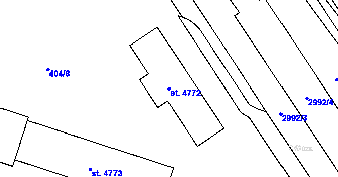 Parcela st. 4772 v KÚ Zábřeh nad Odrou, Katastrální mapa