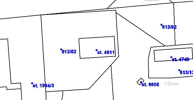 Parcela st. 4811 v KÚ Zábřeh nad Odrou, Katastrální mapa