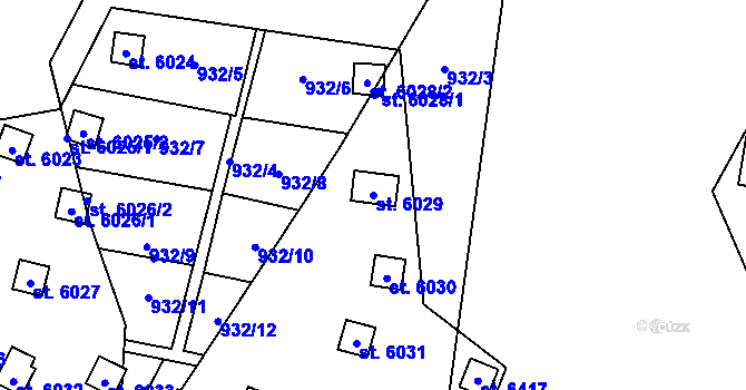 Parcela st. 6029 v KÚ Zábřeh nad Odrou, Katastrální mapa