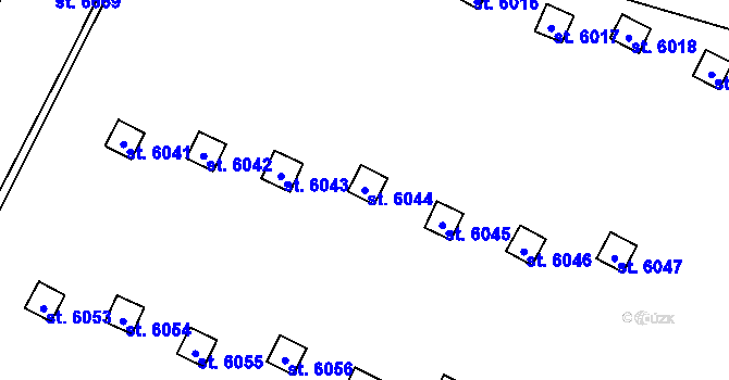 Parcela st. 6044 v KÚ Zábřeh nad Odrou, Katastrální mapa