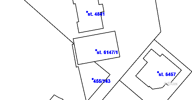 Parcela st. 6147/1 v KÚ Zábřeh nad Odrou, Katastrální mapa