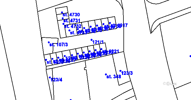 Parcela st. 6222 v KÚ Zábřeh nad Odrou, Katastrální mapa