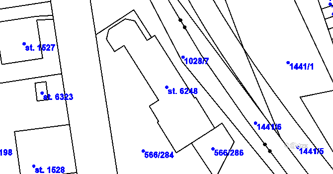 Parcela st. 6248 v KÚ Zábřeh nad Odrou, Katastrální mapa