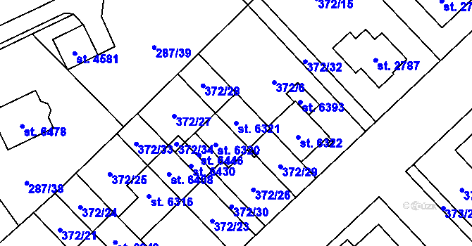 Parcela st. 6321 v KÚ Zábřeh nad Odrou, Katastrální mapa