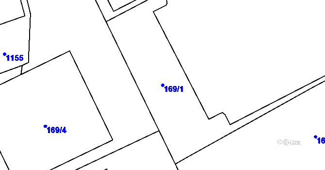 Parcela st. 169/1 v KÚ Zábřeh nad Odrou, Katastrální mapa