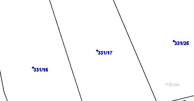 Parcela st. 331/17 v KÚ Zábřeh nad Odrou, Katastrální mapa