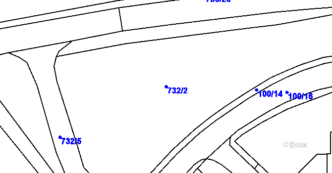 Parcela st. 732/2 v KÚ Zábřeh nad Odrou, Katastrální mapa