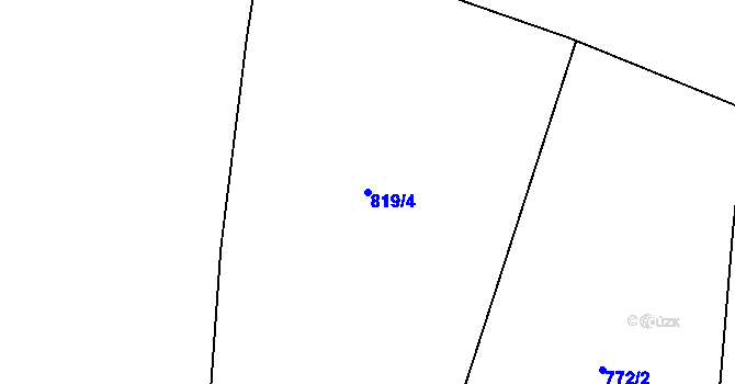 Parcela st. 819/4 v KÚ Zábřeh nad Odrou, Katastrální mapa