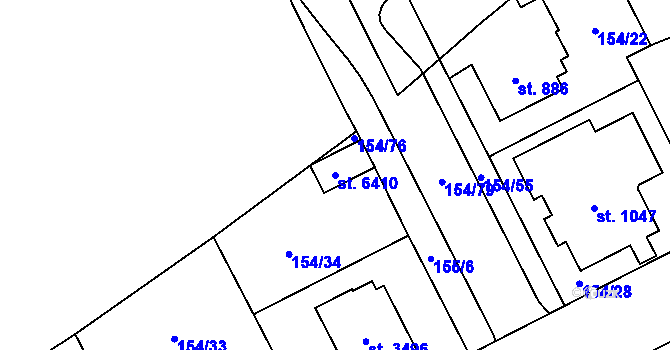 Parcela st. 6410 v KÚ Zábřeh nad Odrou, Katastrální mapa