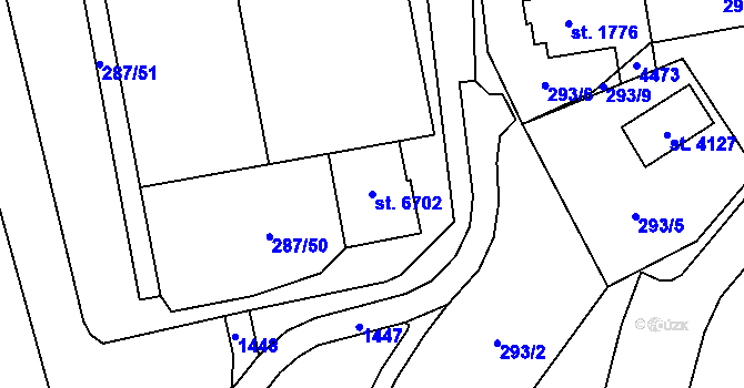 Parcela st. 6702 v KÚ Zábřeh nad Odrou, Katastrální mapa