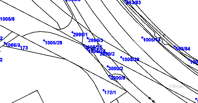 Parcela st. 2999/2 v KÚ Zábřeh nad Odrou, Katastrální mapa