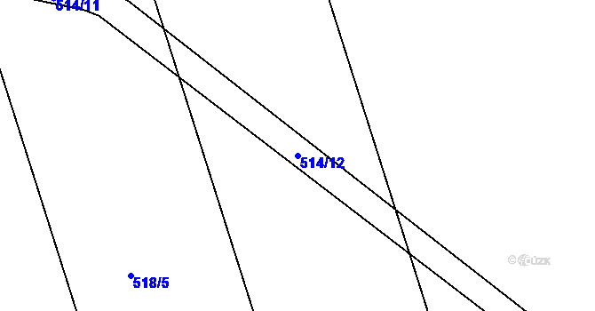 Parcela st. 514/12 v KÚ Hrabová, Katastrální mapa
