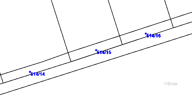 Parcela st. 514/15 v KÚ Hrabová, Katastrální mapa